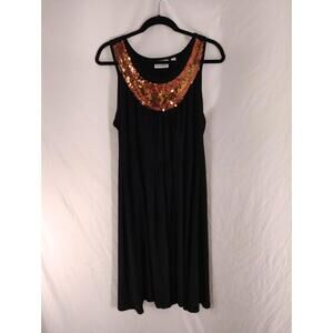 avenue brown dress embellished size 14/16 travel party dress Y2K